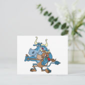 Carte Postale vache amusante tango de taureau dessin animé (Debout devant)