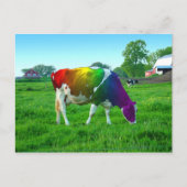 Carte Postale Vache arc-en-ciel (Devant)