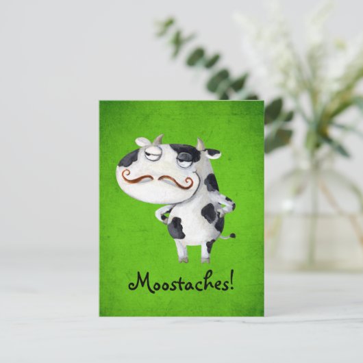 Carte Postale Vache aux moustaches (Debout devant)