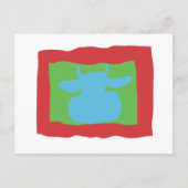 CARTE POSTALE VACHE BLEUE (Devant)