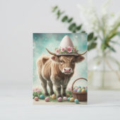 Carte Postale Vache Brown de Pâques (Debout devant)