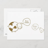 Carte Postale vache brune (Devant / Derrière)