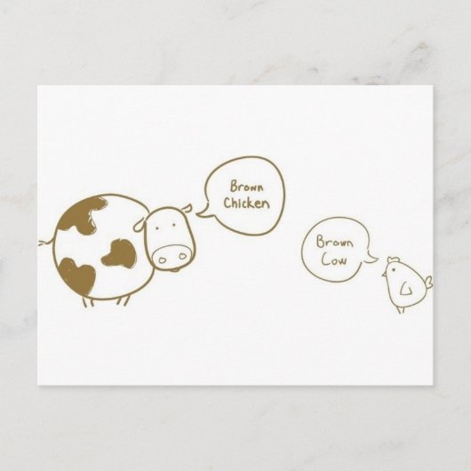 Carte Postale vache brune (Devant)