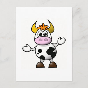 Carte Postale Vache caricaturale