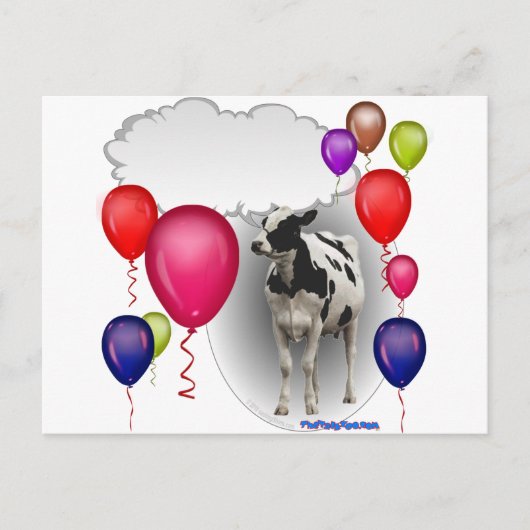 Carte Postale vache d'anniversaire (Devant)
