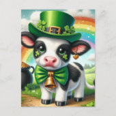 Carte Postale Vache de la journée Saint-Patricks (Devant)
