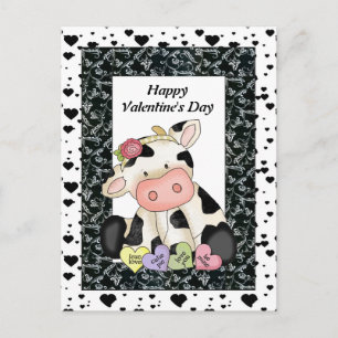Carte postale Vache de la Saint-Valentin