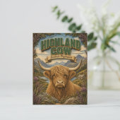 Carte Postale Vache des Highlands Écosse POPCUT (Debout devant)