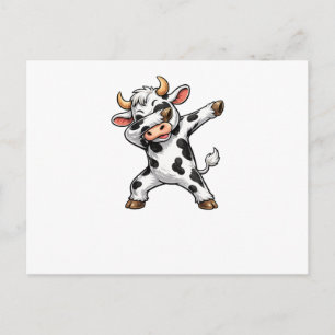 Carte Postale Vache drôle qui fait le dab, vache mignonne qui fa