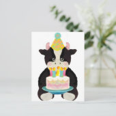 Carte Postale vache du jour d'anniversaire (Debout devant)