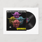 Carte Postale Vache écossaise Highland. Moohemian Rhapsody (Devant)