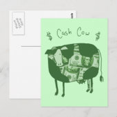 Carte Postale Vache en espèces (Devant / Derrière)