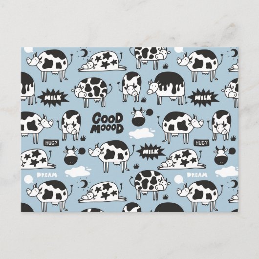 Carte Postale Vache et lait (Devant)