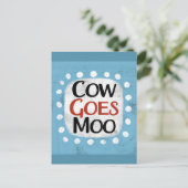 Carte postale Vache fait Meuh (Debout devant)