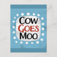 Carte postale Vache fait Meuh