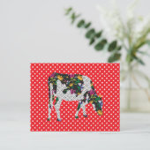 Carte Postale vache frisonne, koe friese (Debout devant)