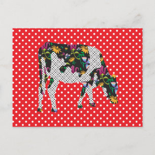 Carte Postale vache frisonne, koe friese