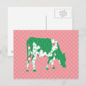Carte Postale vache frisonne, koe friese (Devant / Derrière)