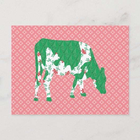 Carte Postale vache frisonne, koe friese (Devant)