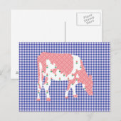 Carte Postale vache frisonne, koe friese (Devant / Derrière)