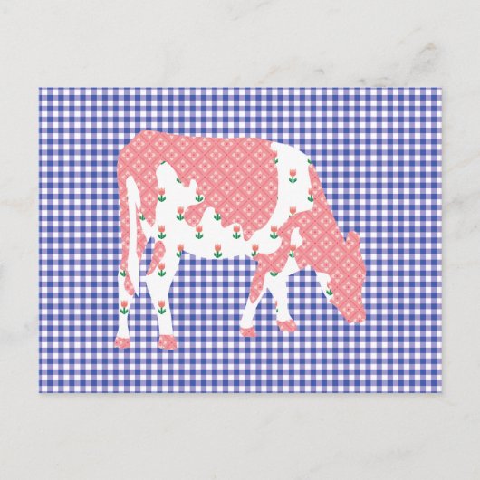 Carte Postale vache frisonne, koe friese (Devant)