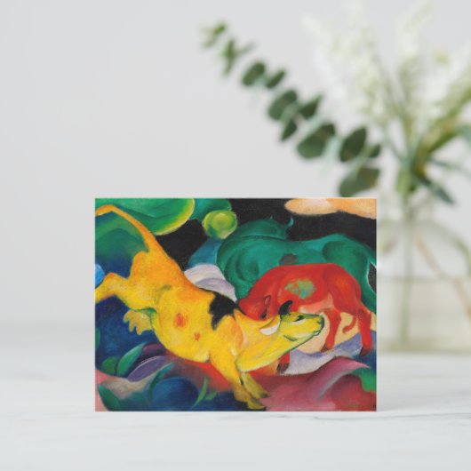 Carte Postale Vache jaune par Franz Marc (Debout devant)
