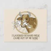 Carte Postale Vache Lait Mon Nez (Devant)