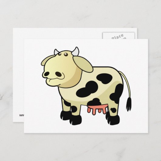 Carte postale Vache laitière (Devant / Derrière)