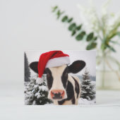 Carte Postale Vache laitière adorable dans un chapeau de Père No (Debout devant)