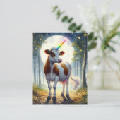 Carte Postale Vache laitière adorable Unicorne (Debout devant)