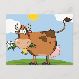 Carte Postale Vache laitière Brown