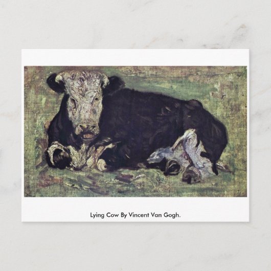 Carte Postale Vache Lying De Vincent Van Gogh. (Devant)