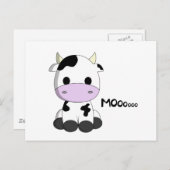 Carte Postale Vache mignonne (Devant / Derrière)