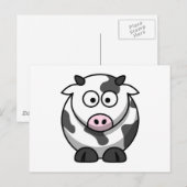 Carte Postale Vache mignonne (Devant / Derrière)