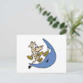 Carte Postale vache mignonne sautant sur la lune (Debout devant)