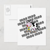 Carte Postale Vache Moo (Devant / Derrière)