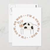 Carte Postale Vache Moo (Devant / Derrière)