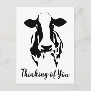 Carte Postale Vache Pensant à Toi Bonjour Miss You Ferme Agricul