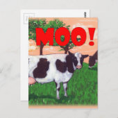 Carte Postale Vache provocatrice (Devant / Derrière)