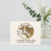 Carte postale Vache qui rit Lait par le nez (Debout devant)