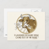 Carte postale Vache qui rit Lait par le nez (Devant / Derrière)