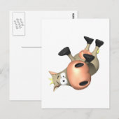 Carte Postale Vache Renversée (Devant / Derrière)