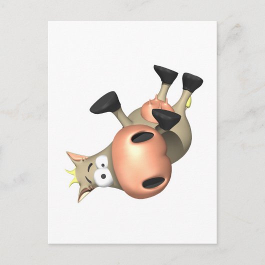Carte Postale Vache Renversée (Devant)