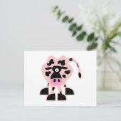 Carte Postale vache rose (Debout devant)