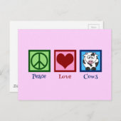 Carte Postale Vache rose (Devant / Derrière)