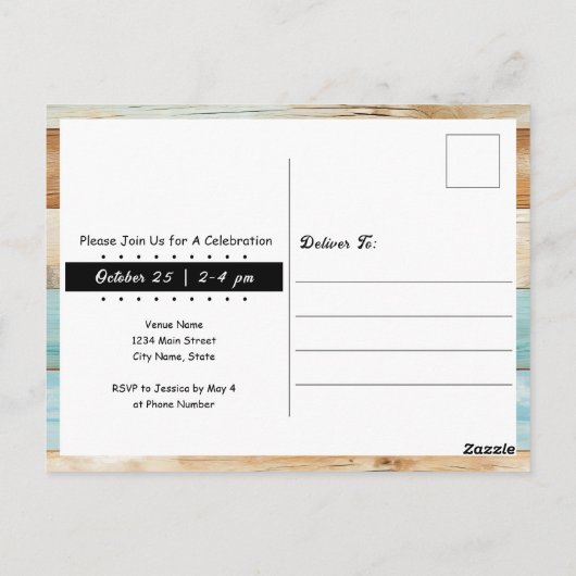 Carte Postale Vache Sainte 1er Anniversaire Aquarelle (Dos)