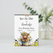 Carte Postale Vache Sainte Premier Anniversaire, Sauvegarder la  (Debout devant)