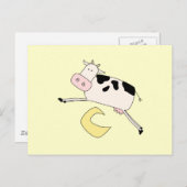 Carte Postale Vache saute sur la lune T-shirts et cadeaux (Devant / Derrière)