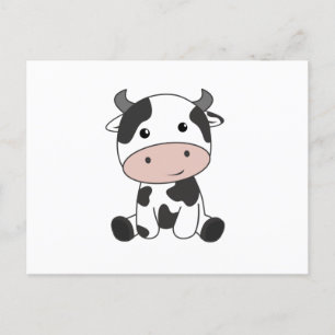 Carte Postale Vache Vache Vache Bébé Vache Vache Pattes mignonne