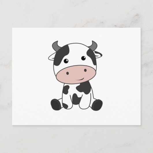 Carte Postale Vache Vache Vache Bébé Vache Vache Pattes mignonne (Devant)